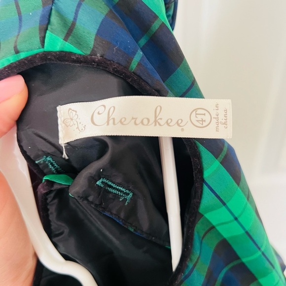 Adorable like new size 4t holiday dress green and navy - Picture 5 of 5